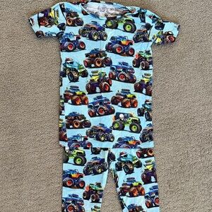 Trucks Are My Jam Monster Truck Pajamas by Bums and Roses